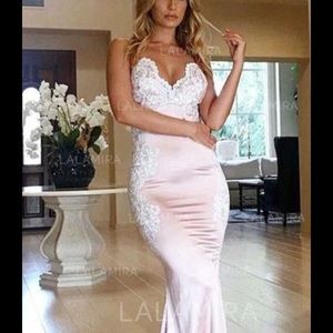 Mermaid/Trumpet Prom Dress with Sweep Train
